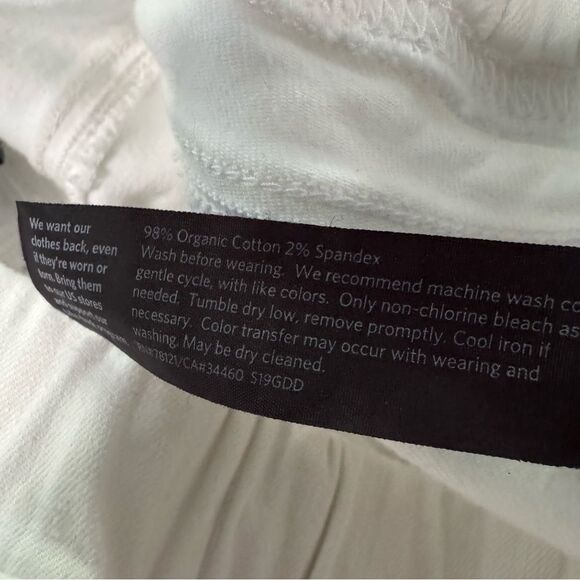 Eileen Fisher White Denim Skinny Jean Pants Pull On Size S Stretch Summer Classy - Picture 2 of 8